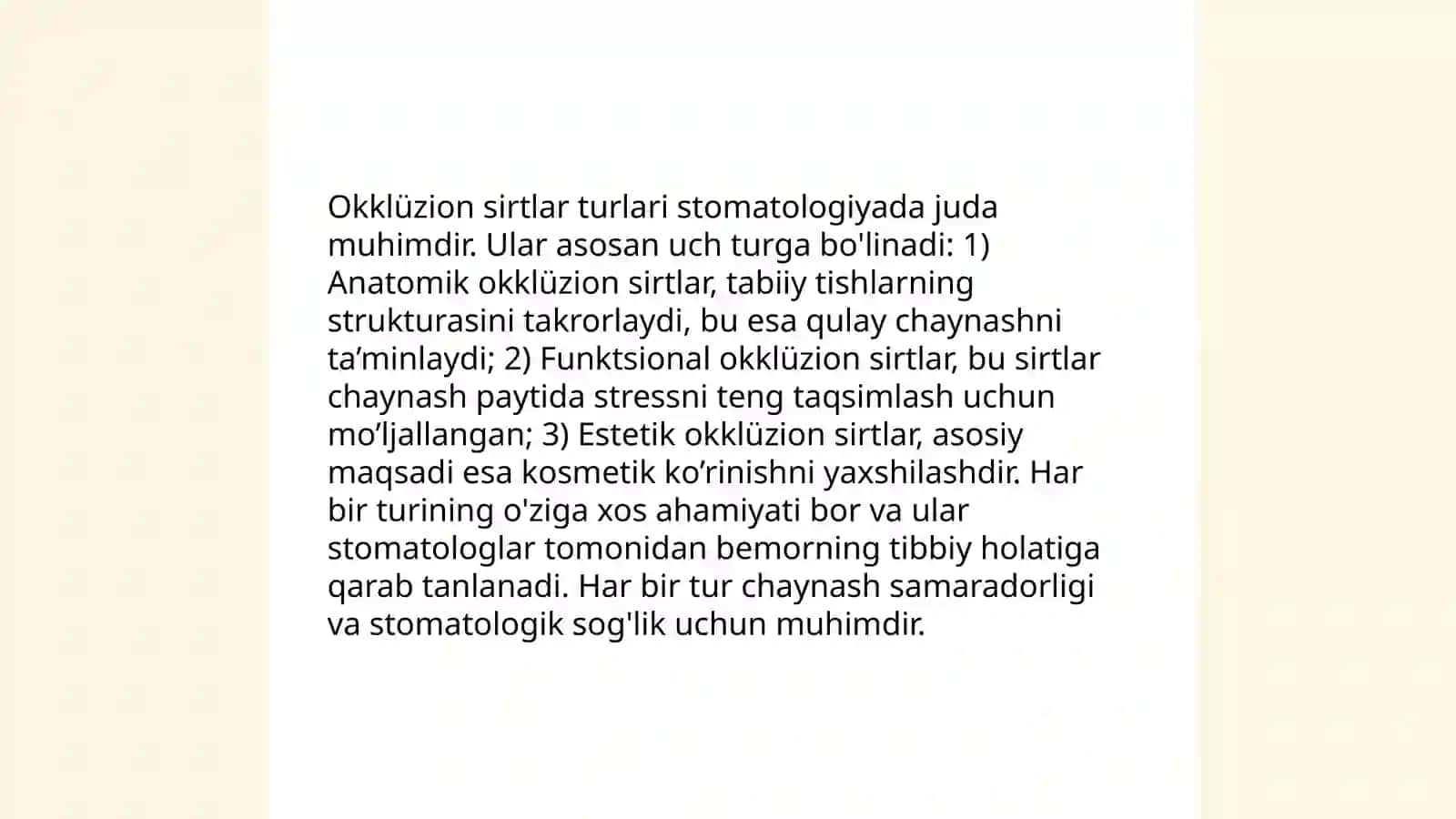 Yuqori va pastki jag‘ tishlarining funksional anatomiyasi 4
