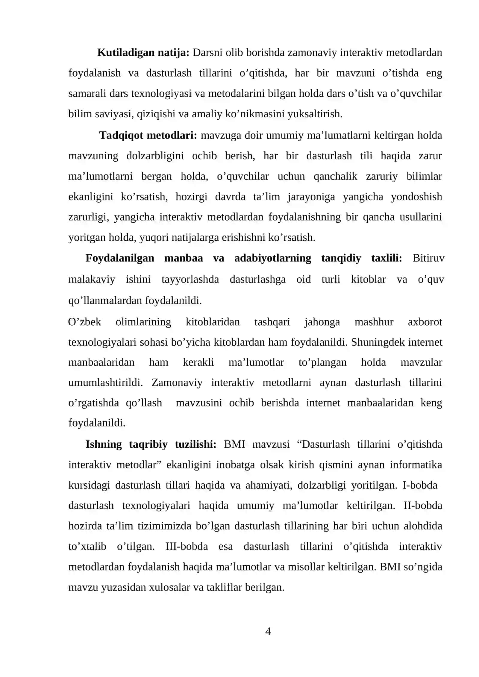 Dasturlash tillarini o’qitishning interaktiv metodlari 4