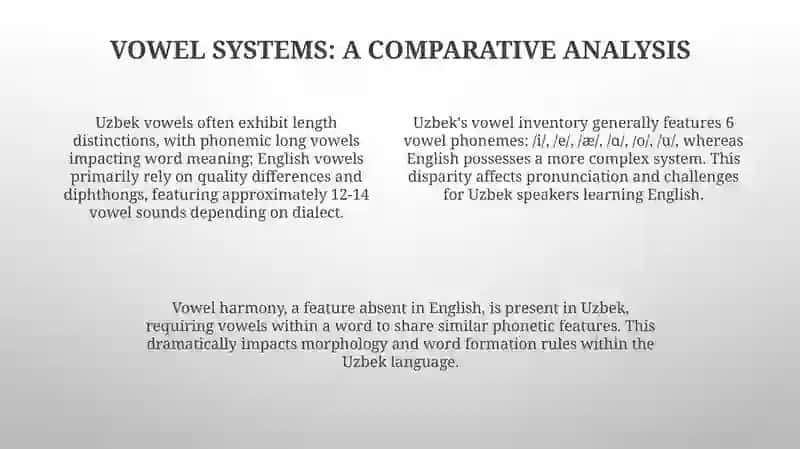 Comparative Analysis of Phonemic Systems in Uzbek and English 4