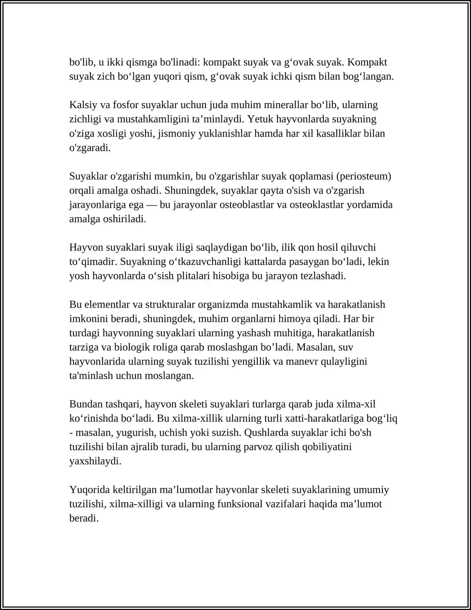 HAYVON SIKILETI SUYAKLARI TUZULISHI 4