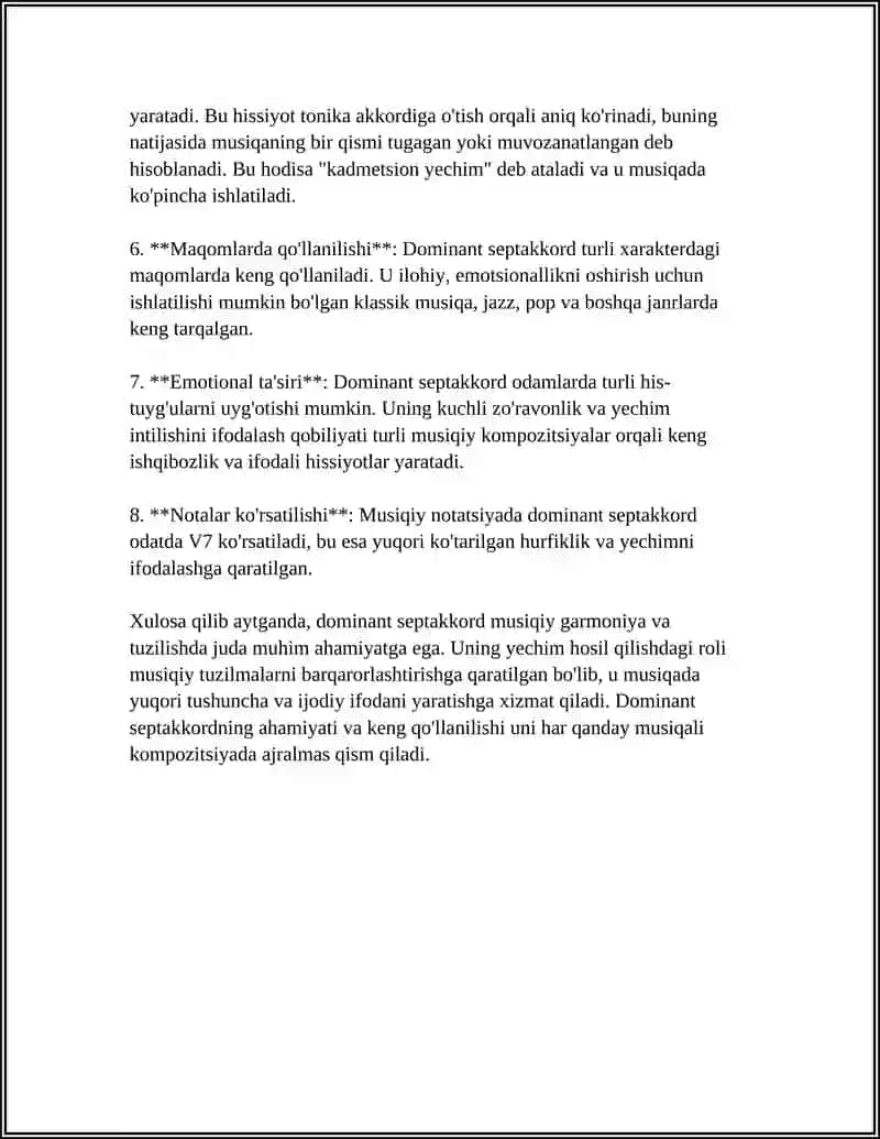 Dominant septakkord haqida 4
