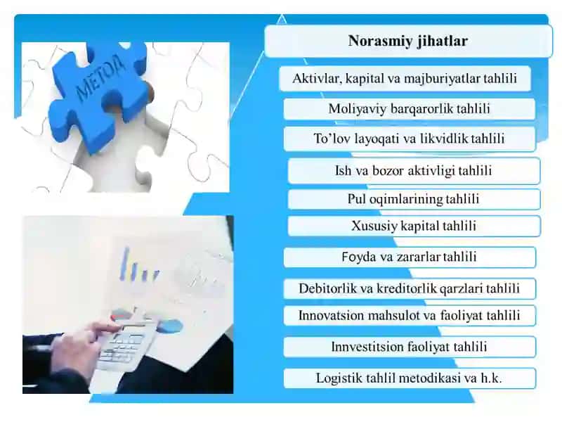IQTISODIY TAHLIL ISHLARINI TASHKIL QILISH 4
