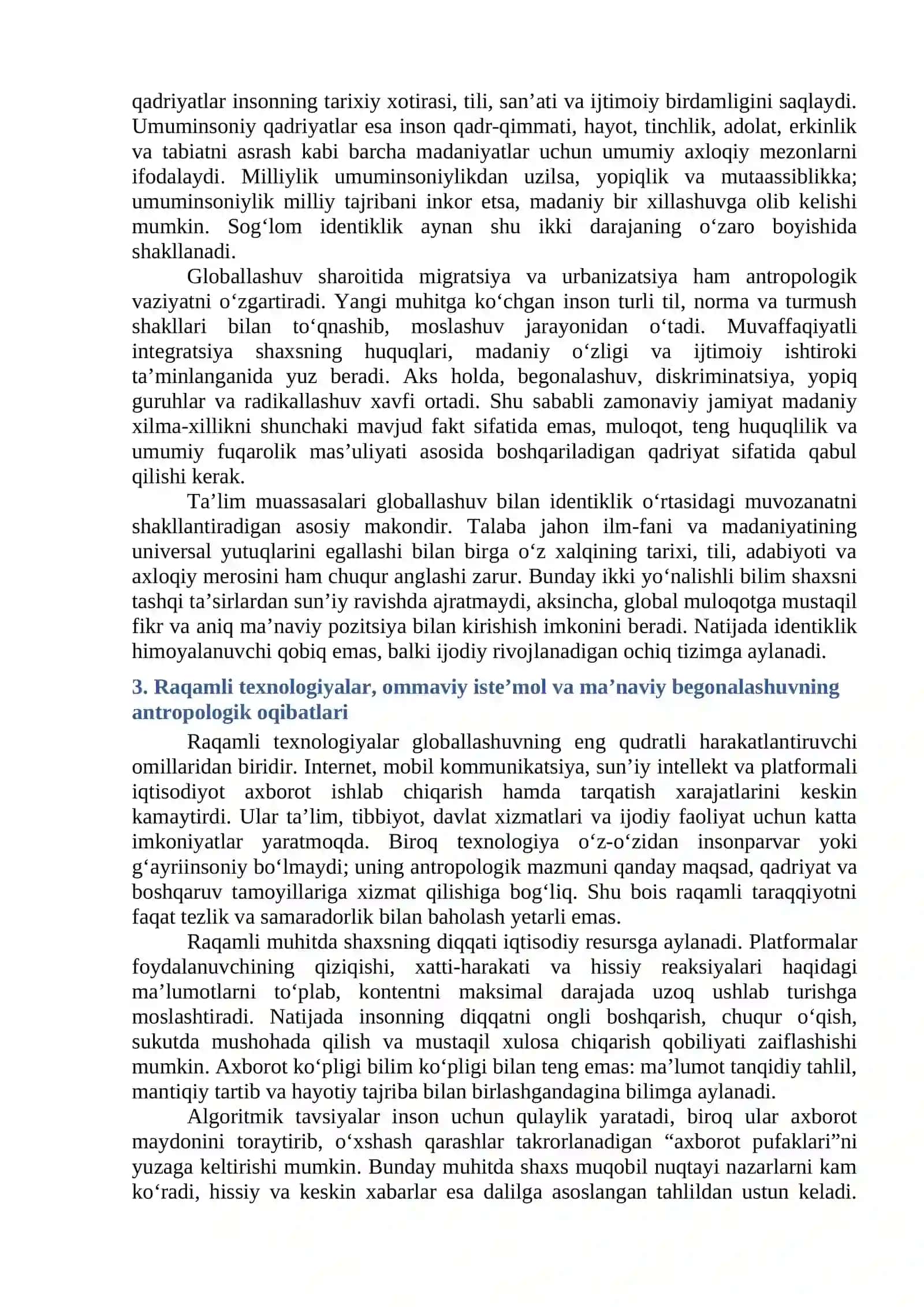 Antropologik inqirozning oldini olishning zaruriyati 4