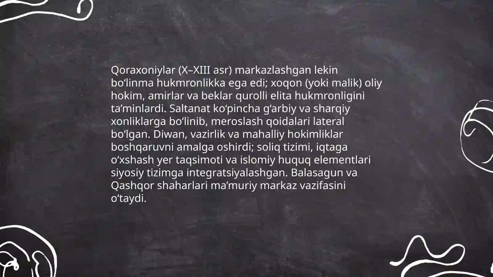 Qoraxoniylar 4