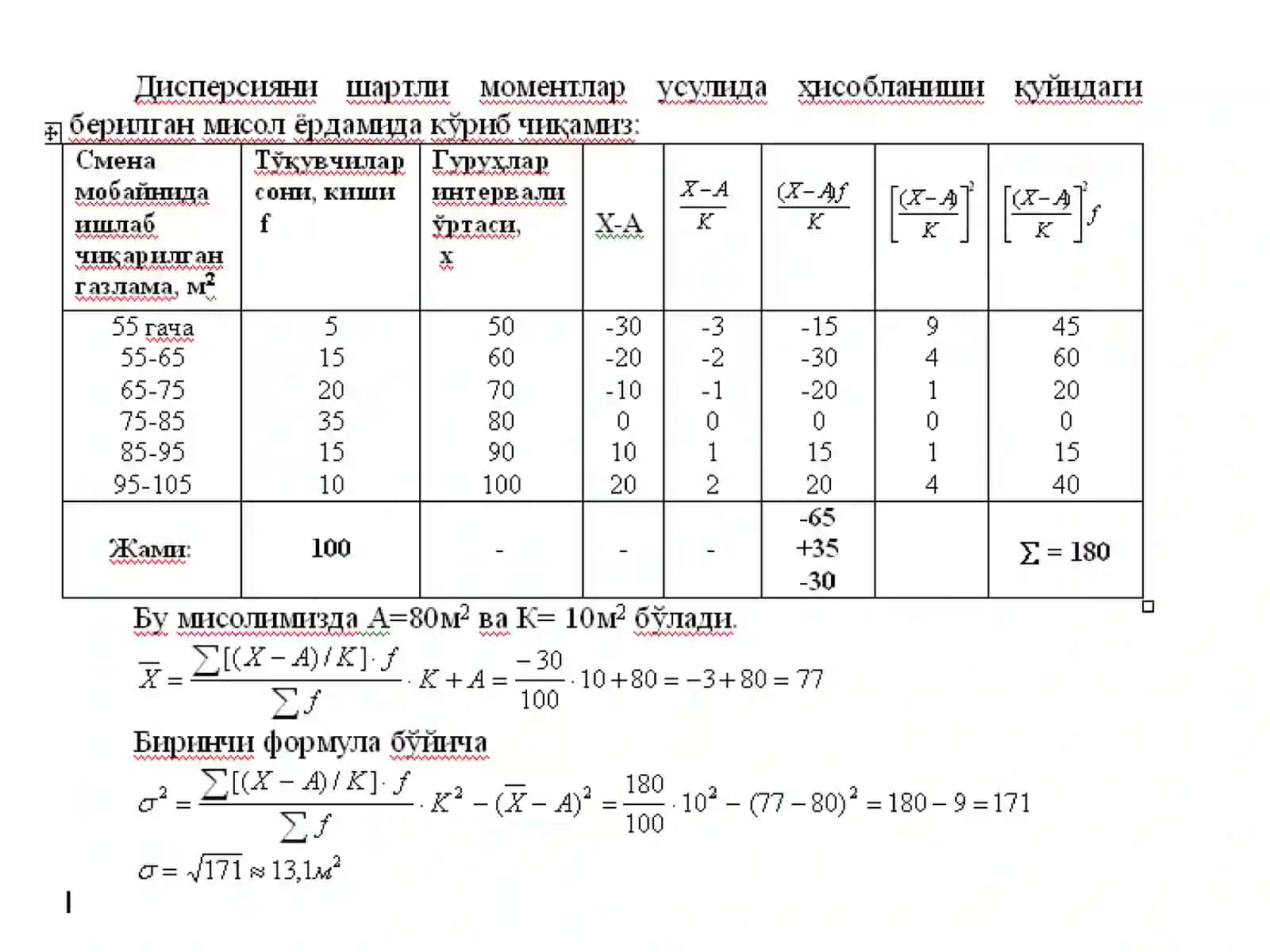 Дисперсия. Дисперсия турлари 4