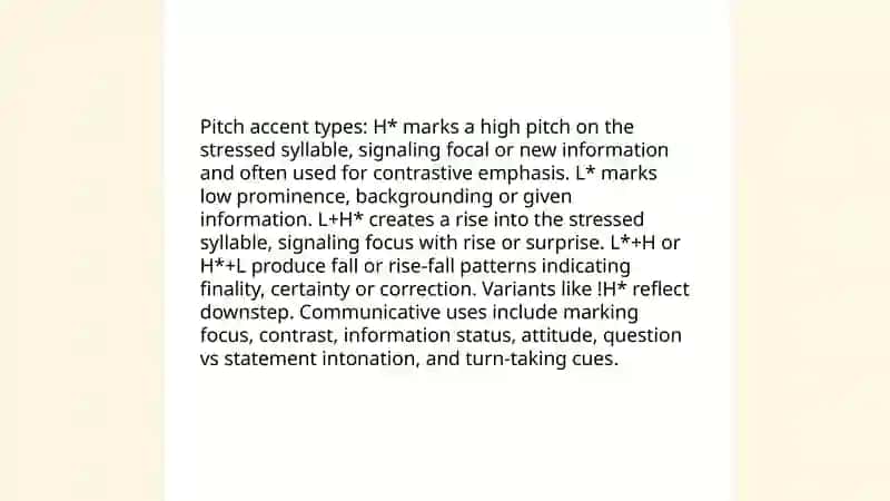 Intonation Components and Types in English 4