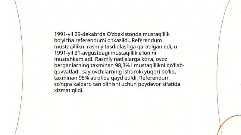 Oʻzbekiston Respublikasi mustaqillikka erishgan kun 4