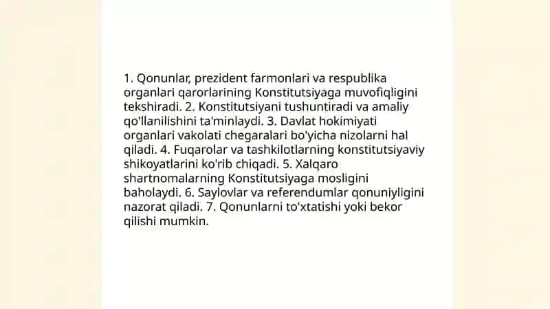Oʻzbekiston Respublikasi Konstitutsiyaviy sudi 4