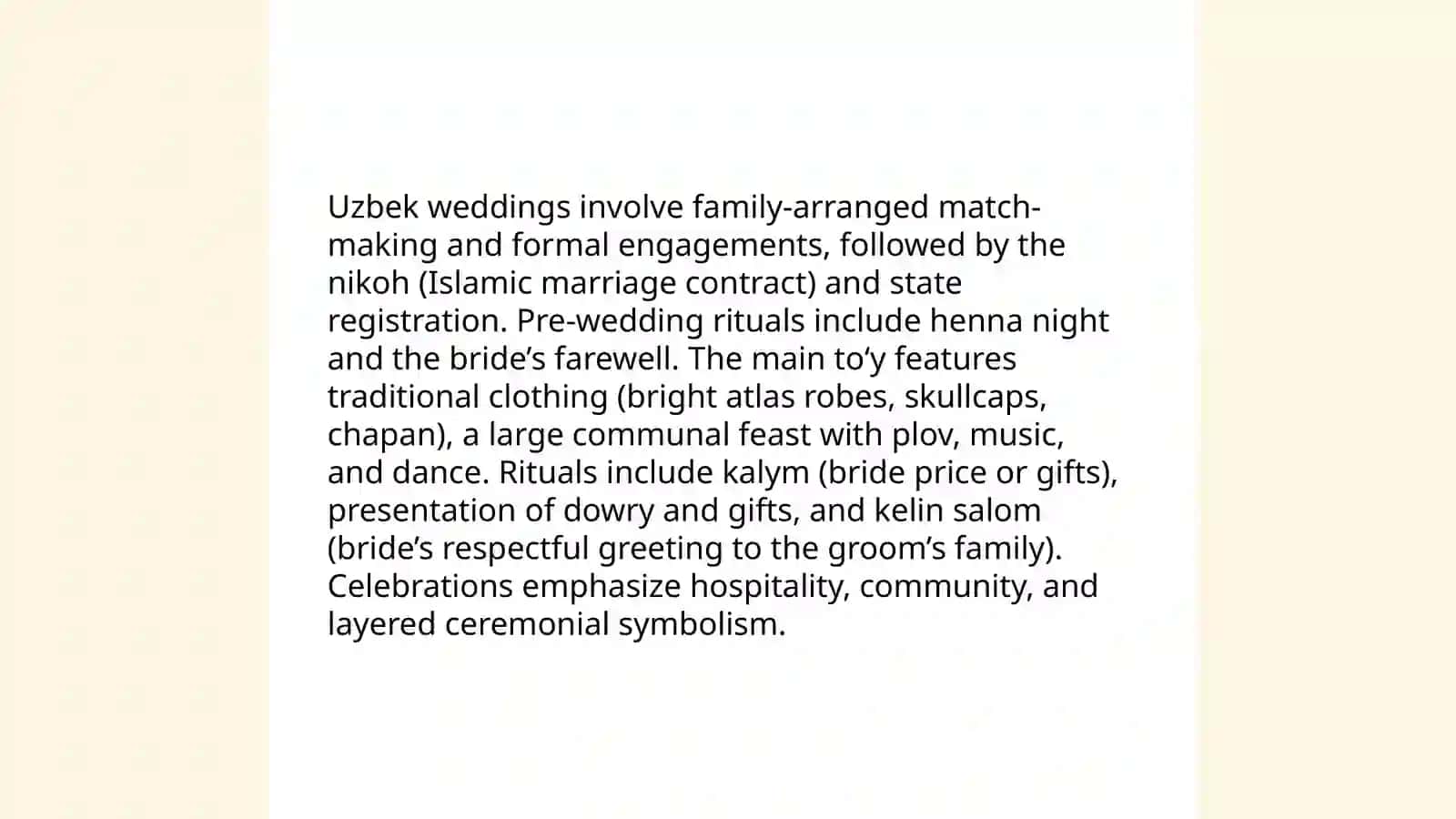 Culture and traditions of uzbekistan 4
