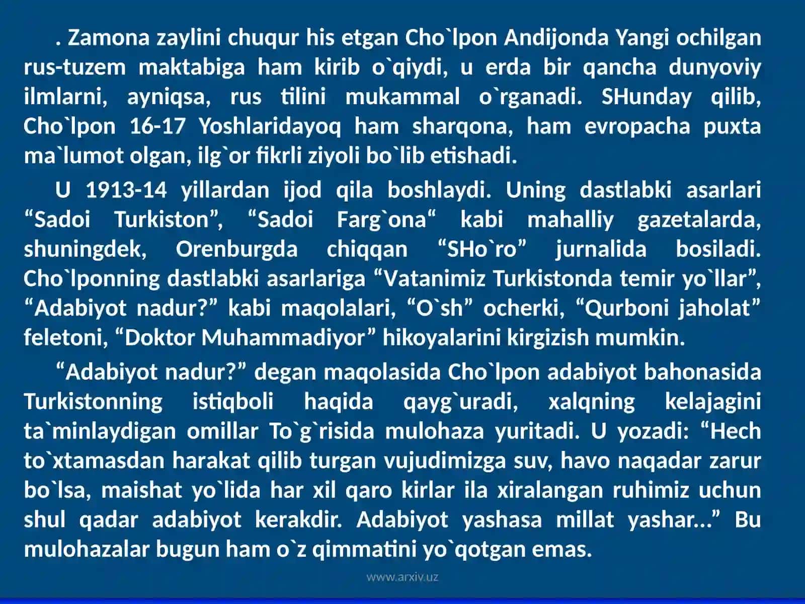 АbdulhаmidSulаymono`g`liCho`lpon 4