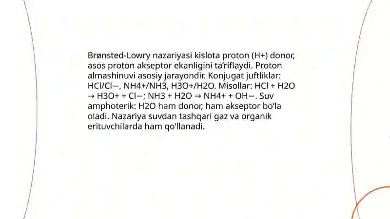 Kislota va asos nazariyalari 4