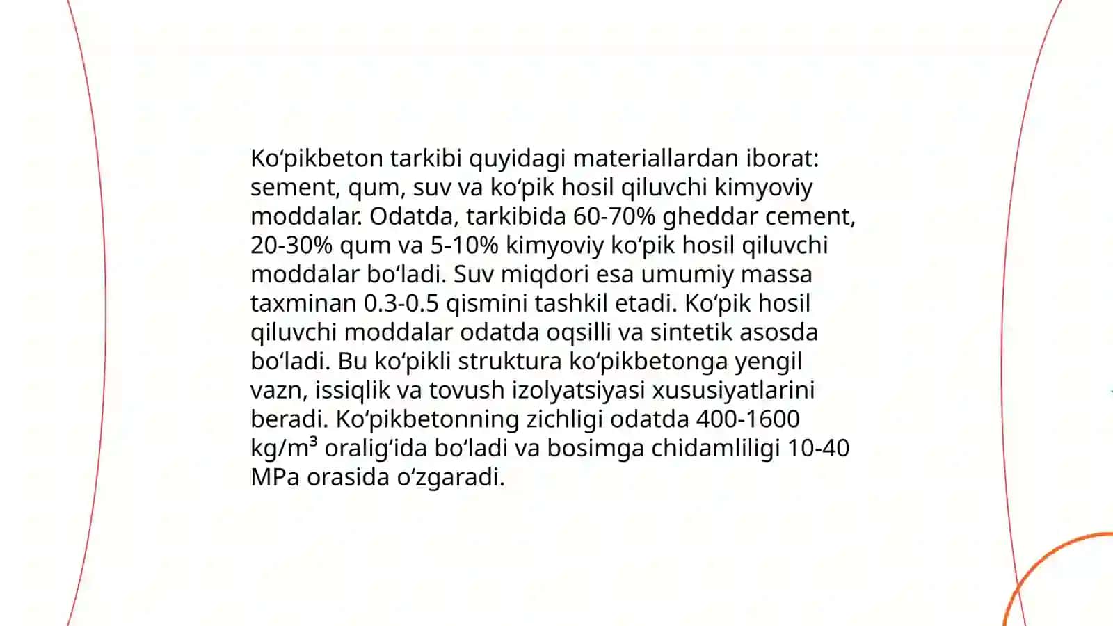 Ko‘pikbetonning ishlab chiqarish texnologiyasi 4