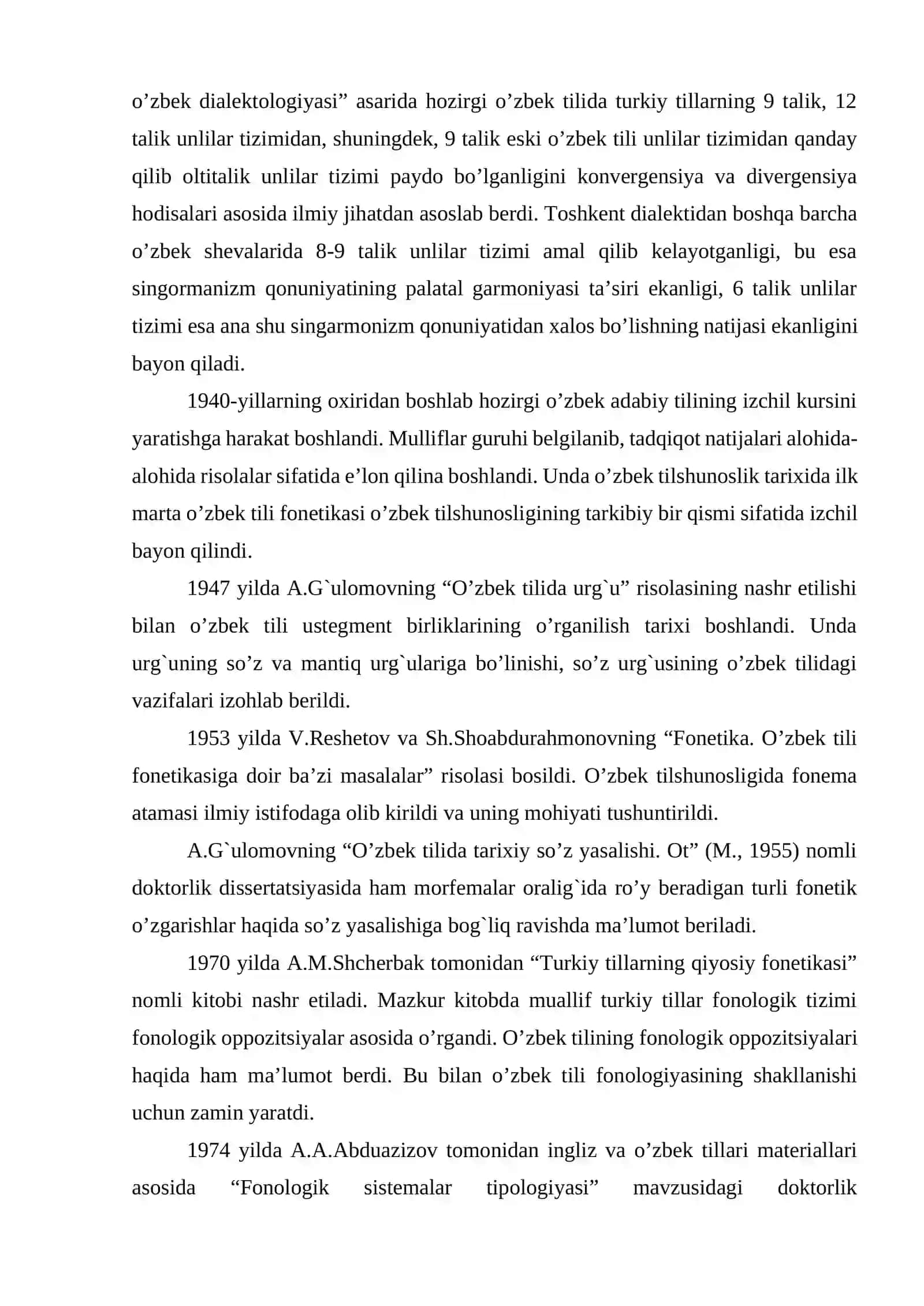 O'ZBEK TILSHUNOSLIGI VA UNING RIVOJLANISH YO'LLARI 4