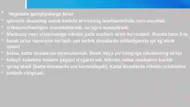 Giyohvandlik va uning asoratlari.Sedativ dori vositalar 4