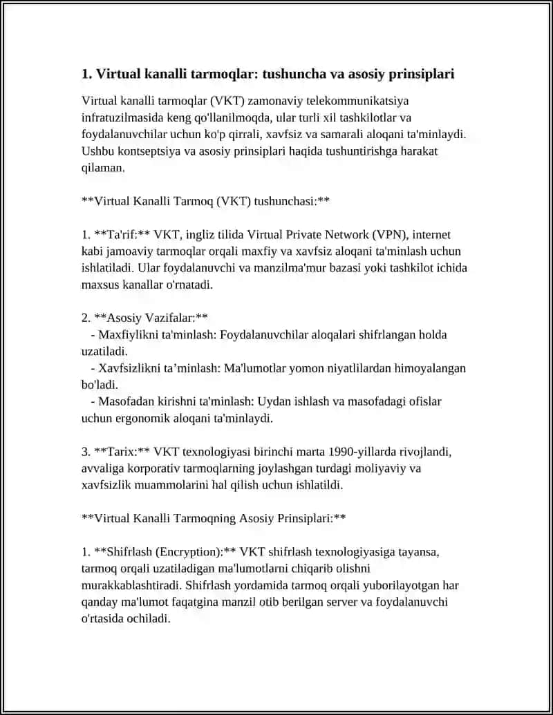 VIRTUAL KANALLI TARMOQLAR 4