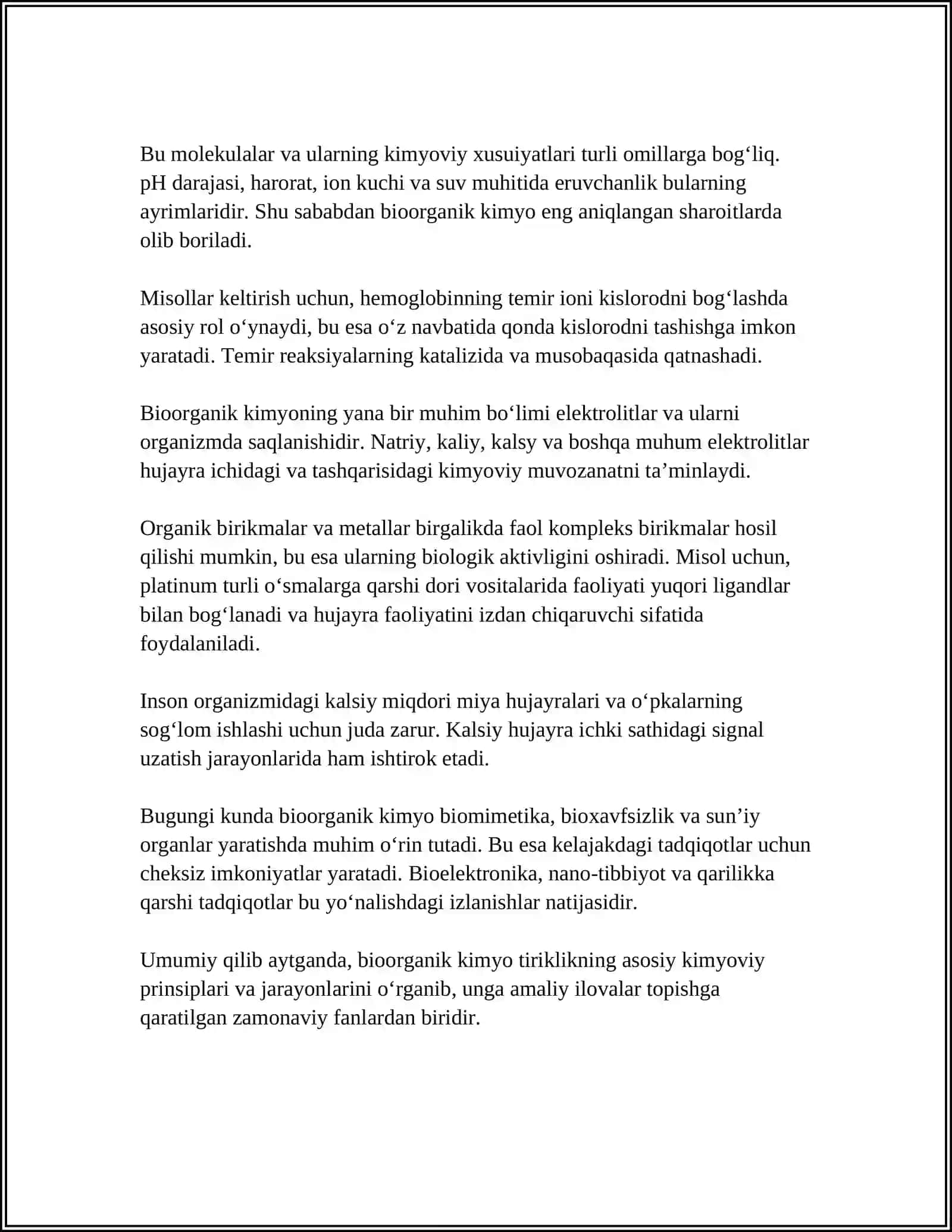 Bioorganik kimyo 4