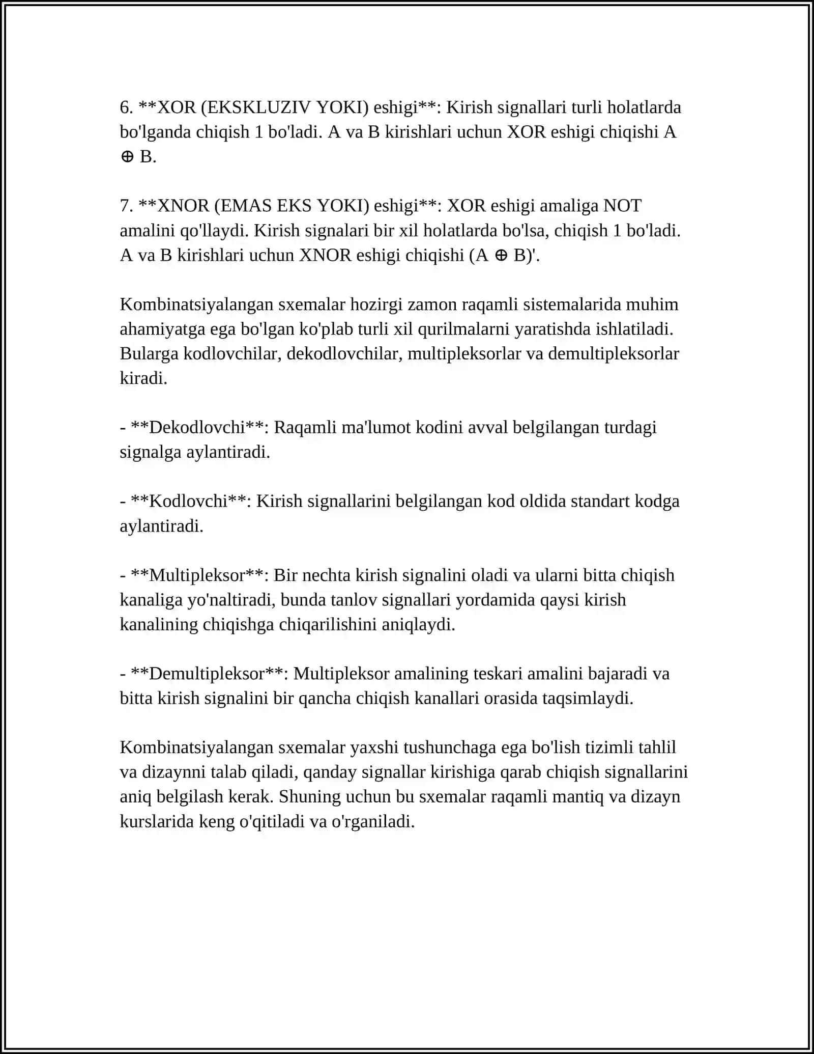 KOMBINATSIYALANGAN SXEMALAR.CHEKLI AVTOMATLAR 4