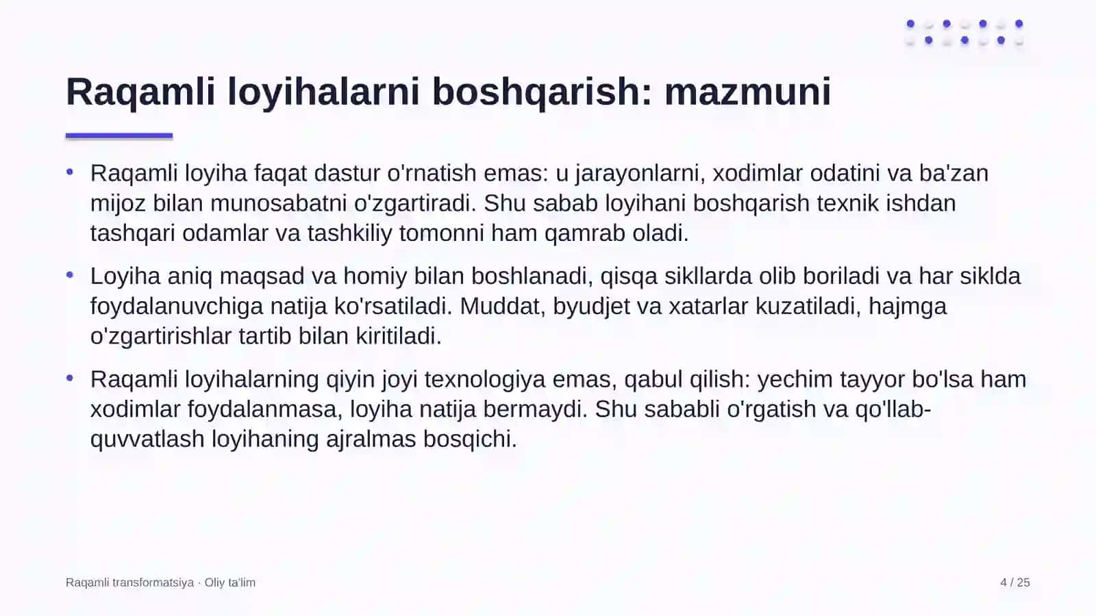 zargarlik ustaxonalarida raqamli transformatsiya loyihalarini boshqarish 4361 4