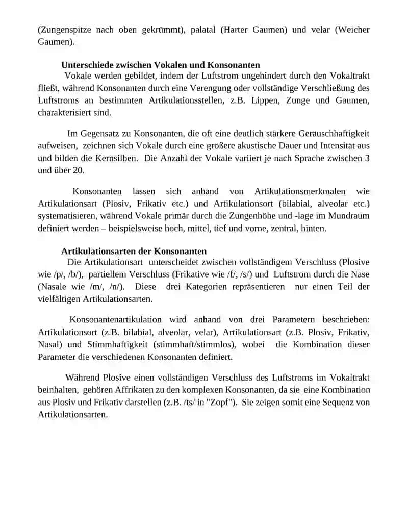 Artikulationsart. Vokale und Konsonanten 4