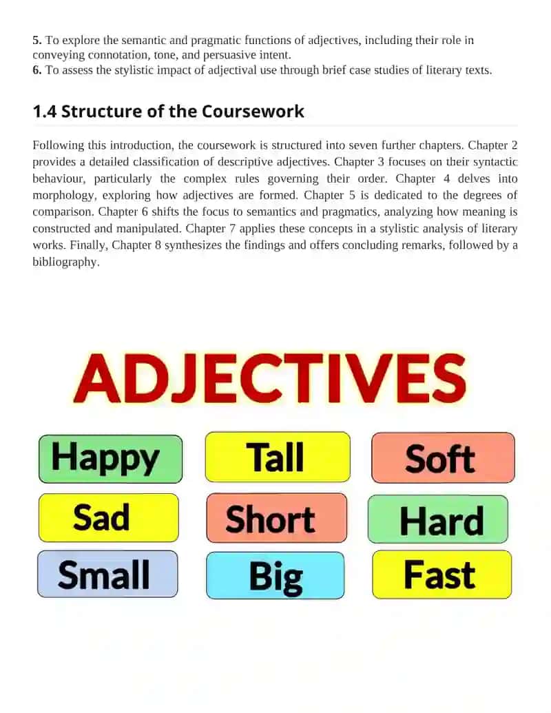 A Comprehensive Study of Descriptive Adjectives in Modern English 4