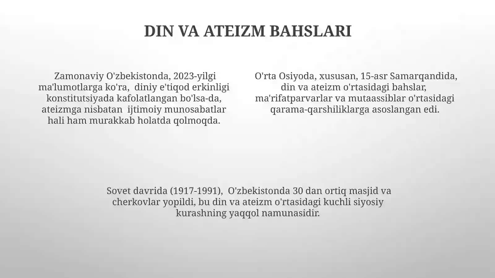 Din va Ateizmning Jamiyatga Ta'siri 4