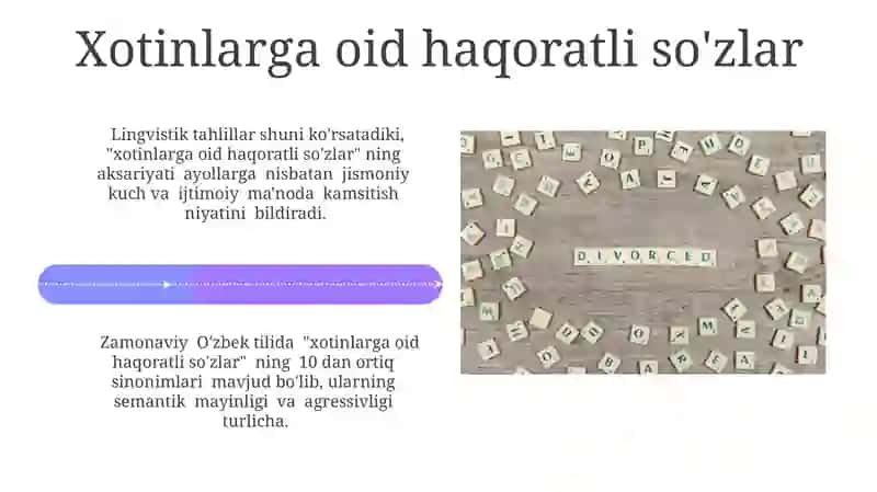Haqoratli so'zlari, chet va haqorat so'zlari 4