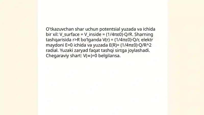 Shar potentsialini hisoblash 4