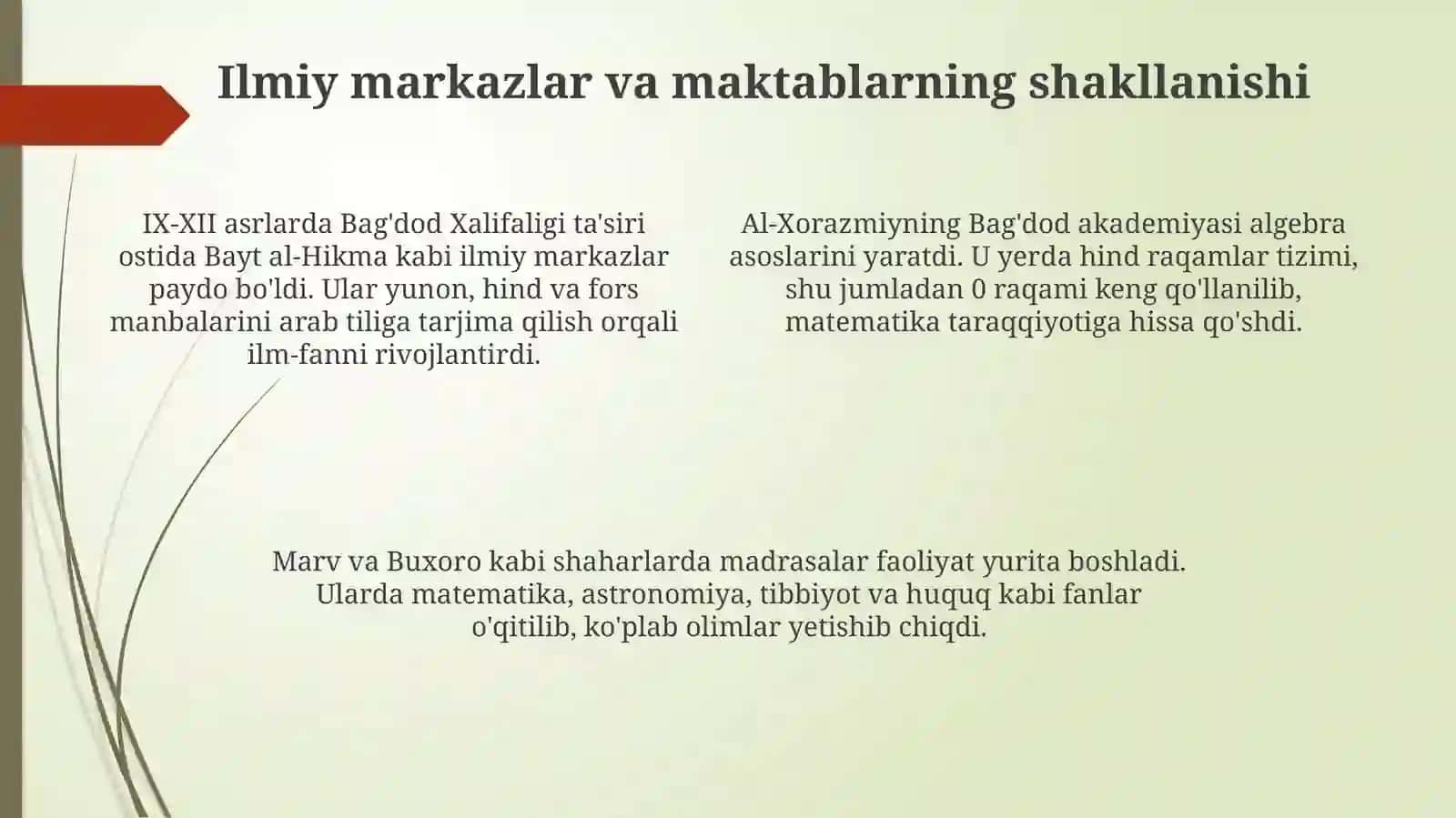 IX-XII asrlarda madaniy yuksalish 4