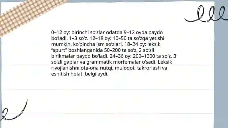 Bolalar nutqining ontogenetik rivojlanish bosqichlari 4