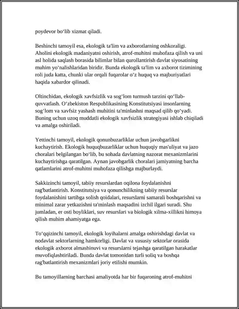 Konstitutsiyani Tabiatni Asrashga Doir Qonunlar 4