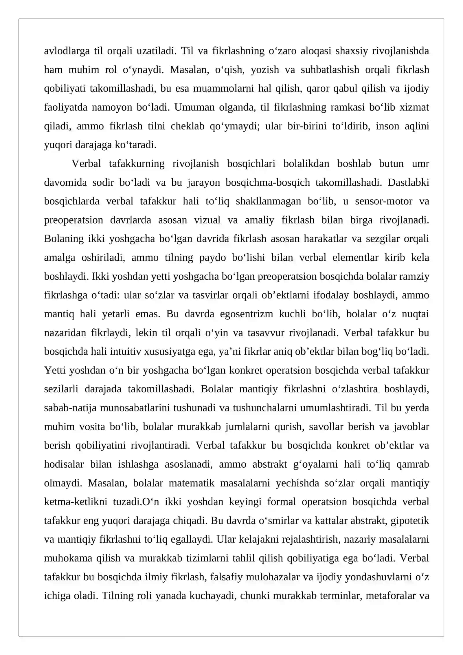 Verbal tafakkurni o‘rganuvchi testlar 4