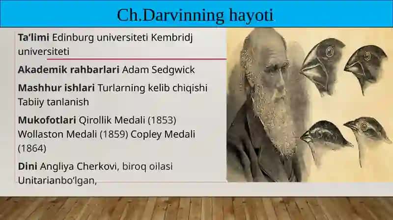 CH.Darvinning qisqacha mazmuni 4