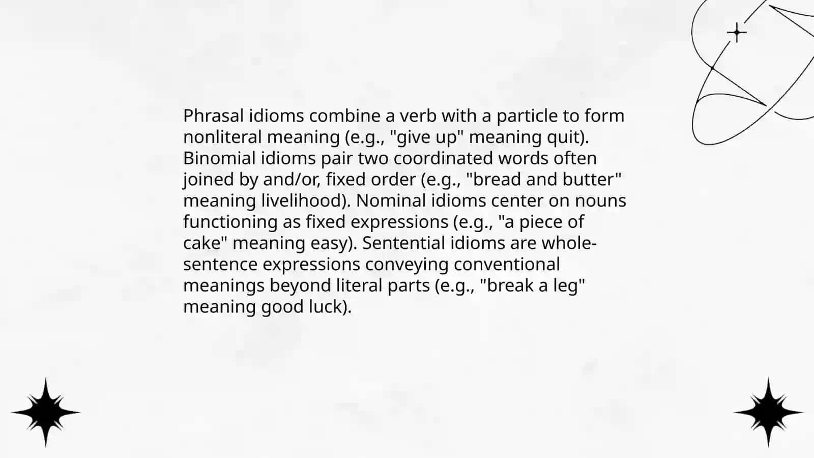 Idioms in language 4