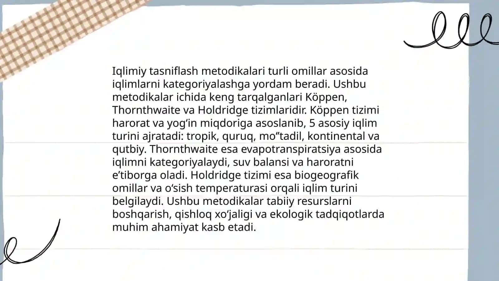 Qurilish tumaning iqlimiy tasniflarini aniqlash 4