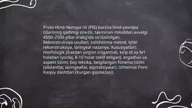 Hind-Yevropa tillar oilasi. Ingliz tili 4