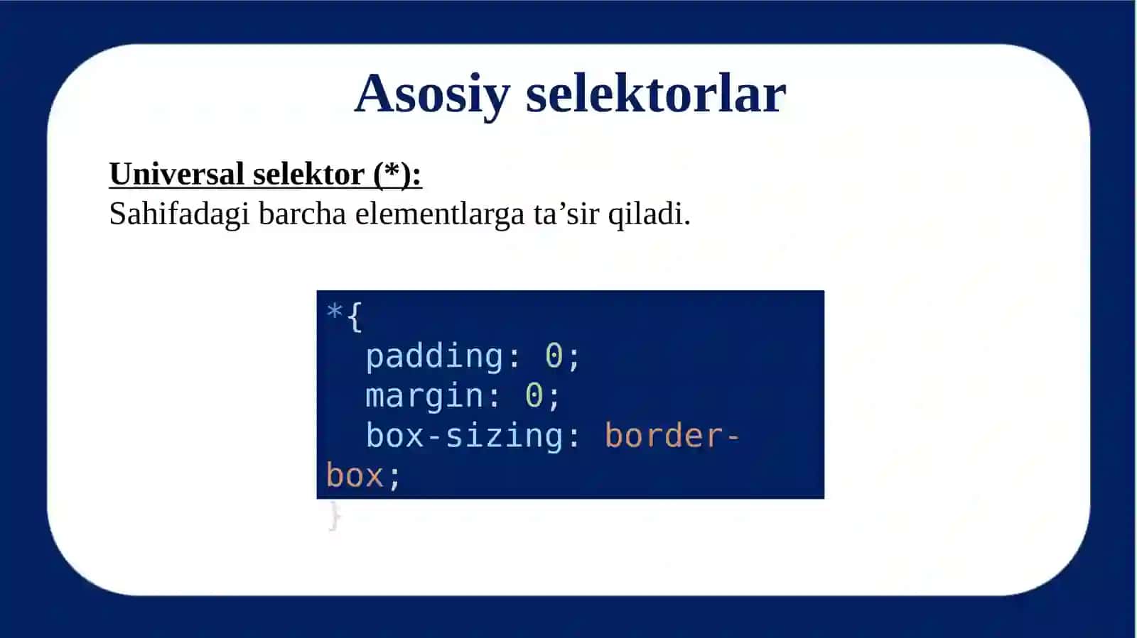 CSS da selektorlar 4