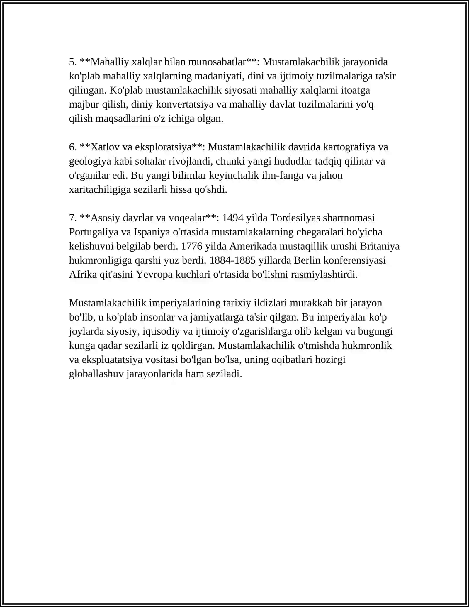 MUSTAMLAKACHILIK IMPERIYALARINING VUJUDGA KELISHI VA RIVOJLANISHI 4