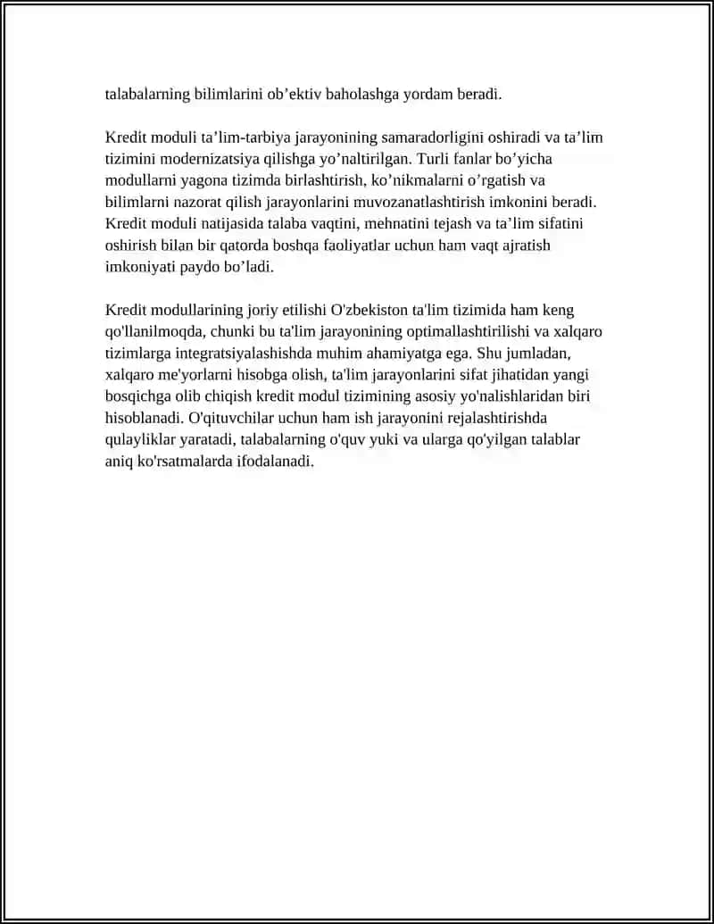 KREDIT MODUL HAQIDA TUSHUNCHA 4