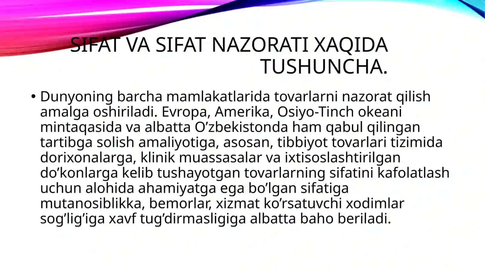 Dorivositalar va Tibbiy Texnika Sifatini Nazorat Qilish 4