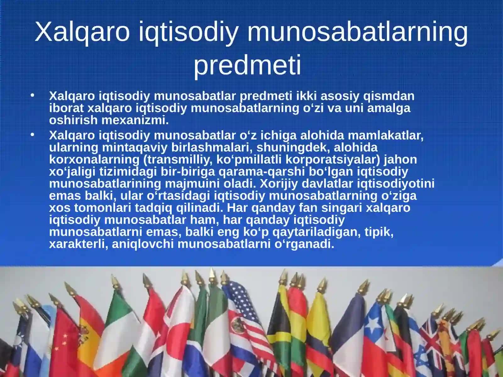 Xalqaro iqtisodiy munosabatlarning predmeti 4