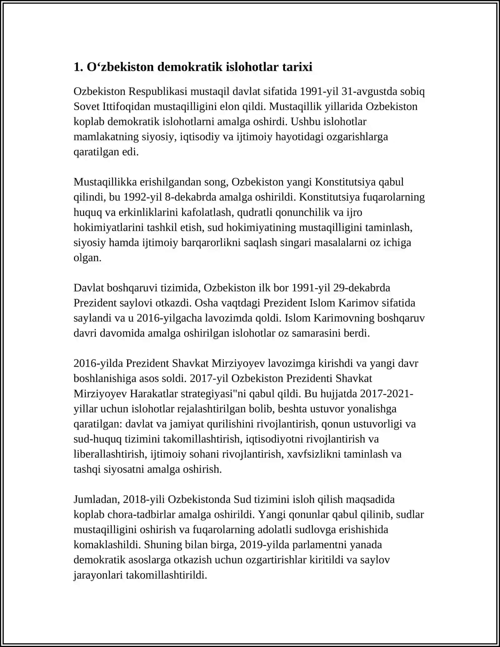 O‘zbekistonda demokratik islohotlar tarixi 4