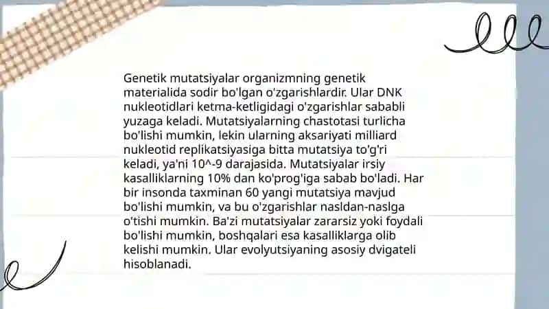 Tibbiy genetika. Irsiy kasalliklar 4