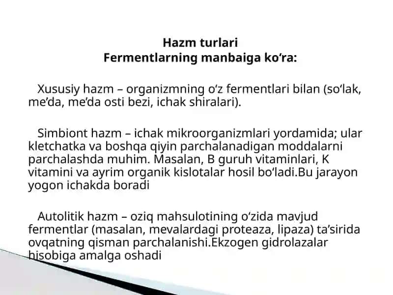 Hazm qilish fiziologiyasi 4