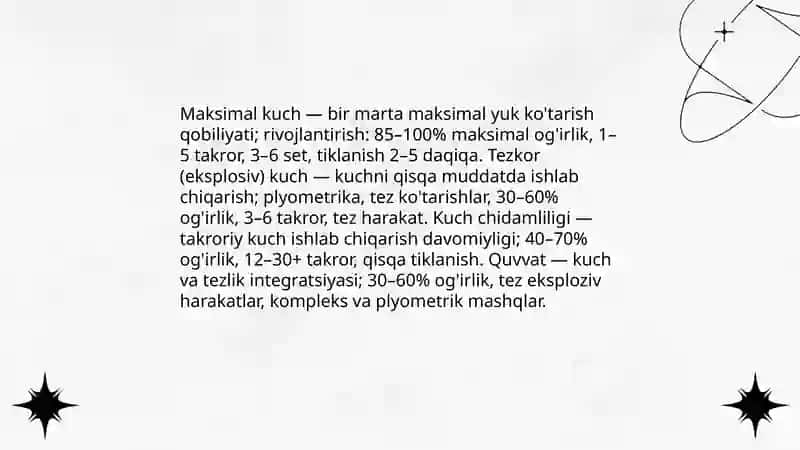 Kuch sifati va uni rivojlantirish uslubiyati 4