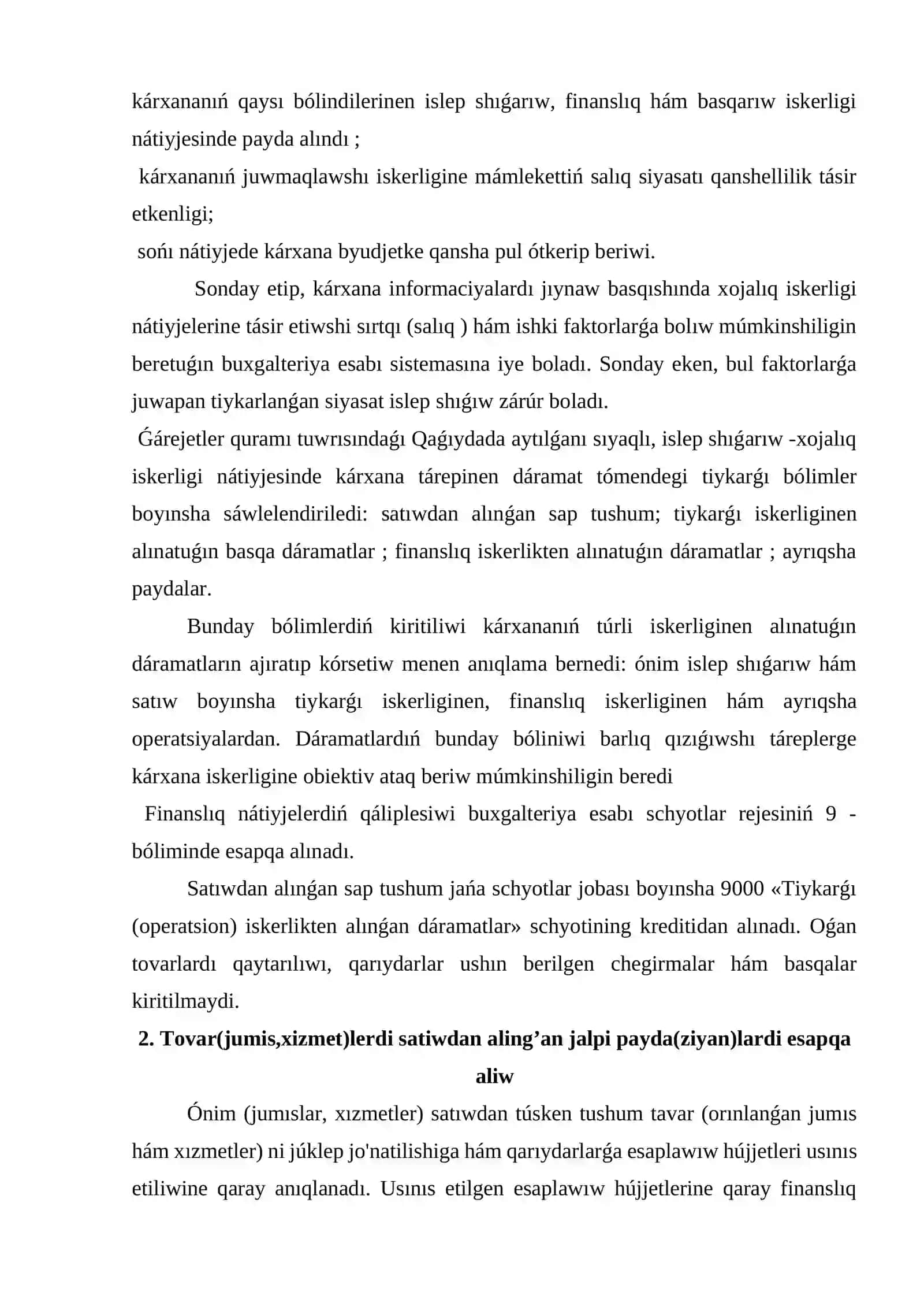 Finansliq na’tiyjelerdin’ qa’liplesiwi 4