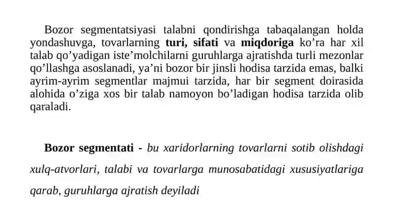 Bozor Segmentatsiyasi Vaxaridoring Turlari 4