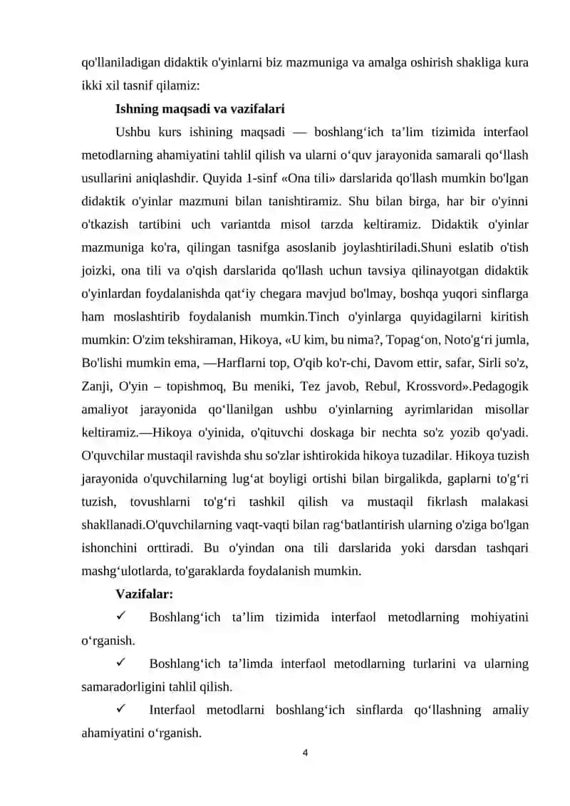 "Boshlang’ich ta’lim tizimida interfaol metodlar" 4