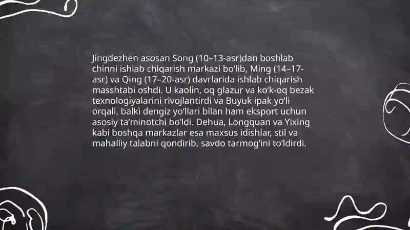 Buyuk ipak yo‘lida chinni savdosi 4