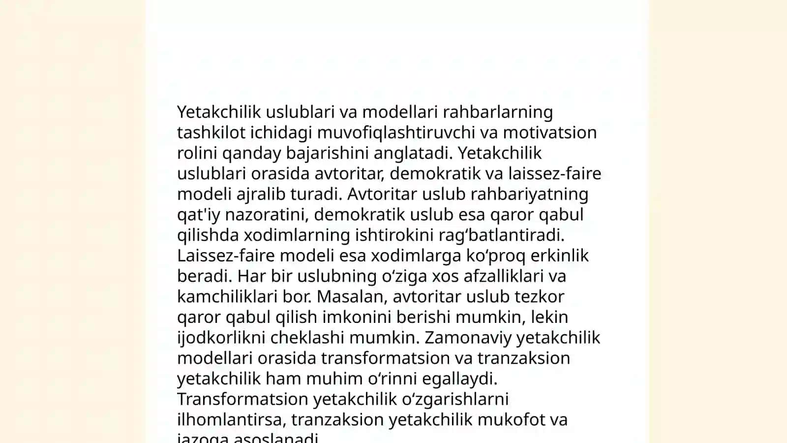 Yetakchilik boshqaruv va nazorat 4