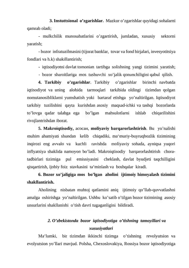 Bozor iqtisodiyotiga o’tish 4
